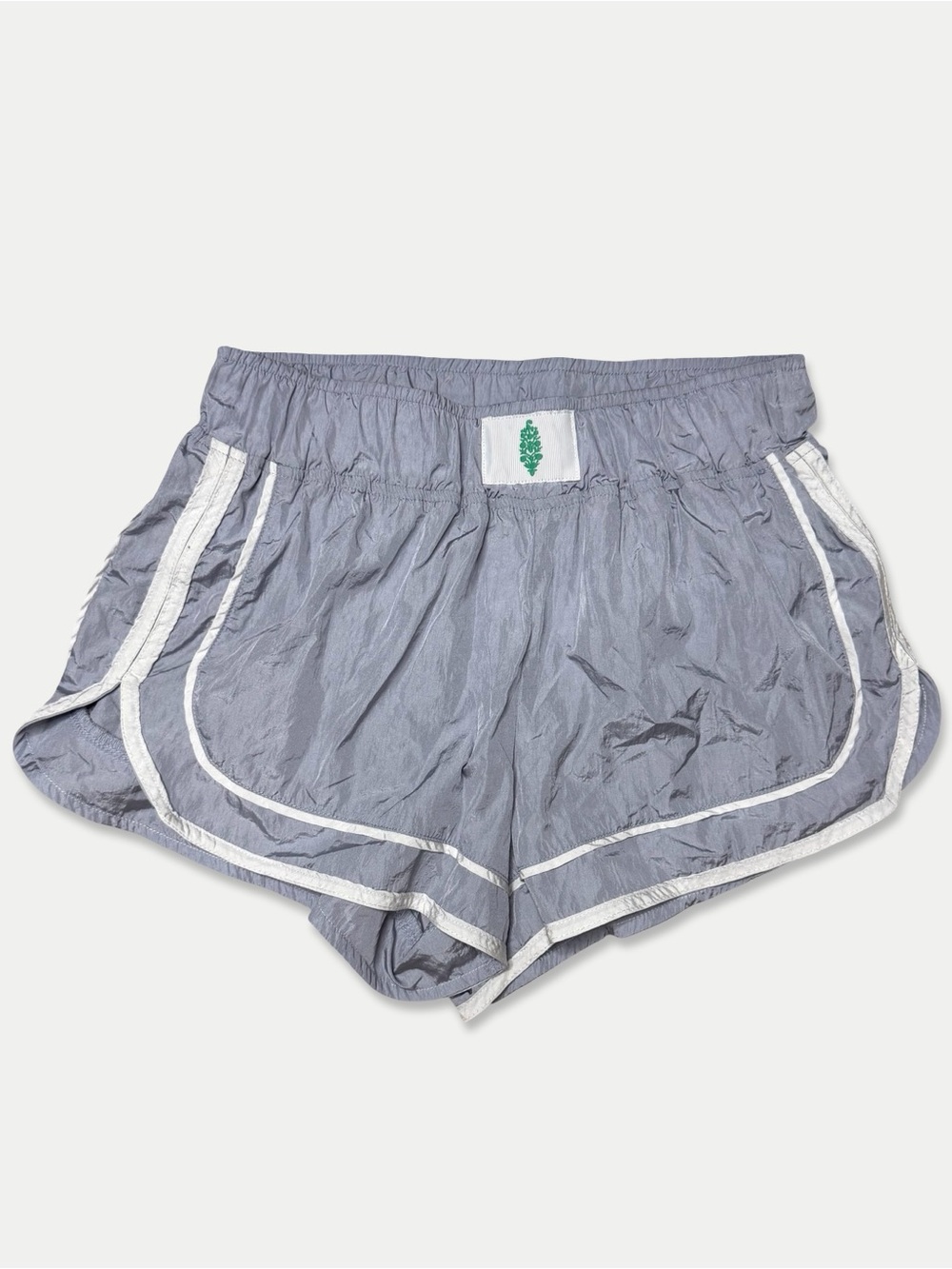 Free People Movement XS Gray Nylon Running Shorts Built-In Brief Retro Dolphin H